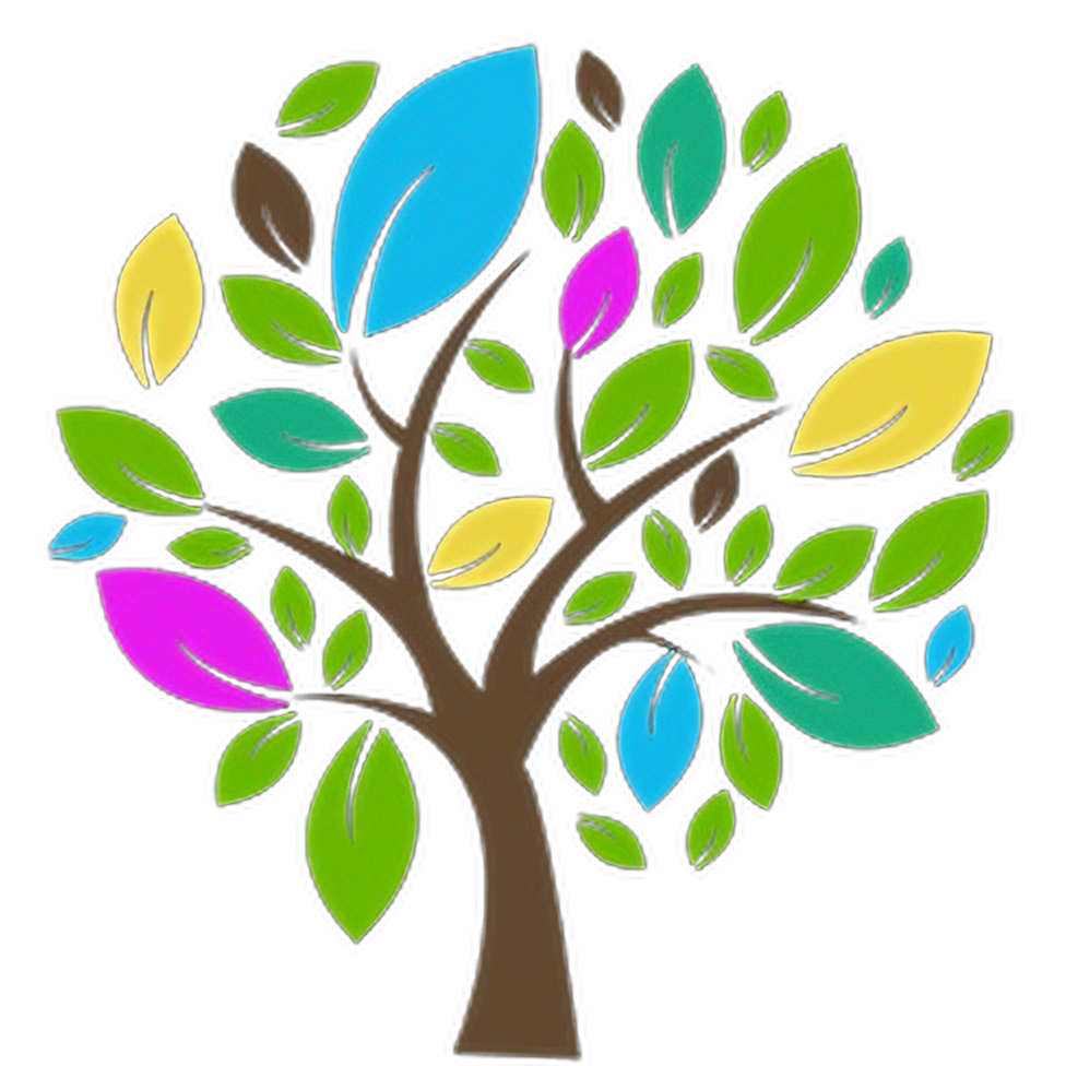 Colorful tree graphic with various leaves in shades of blue, green, pink, and yellow, representing growth and vitality, relevant to healthcare discussions.
